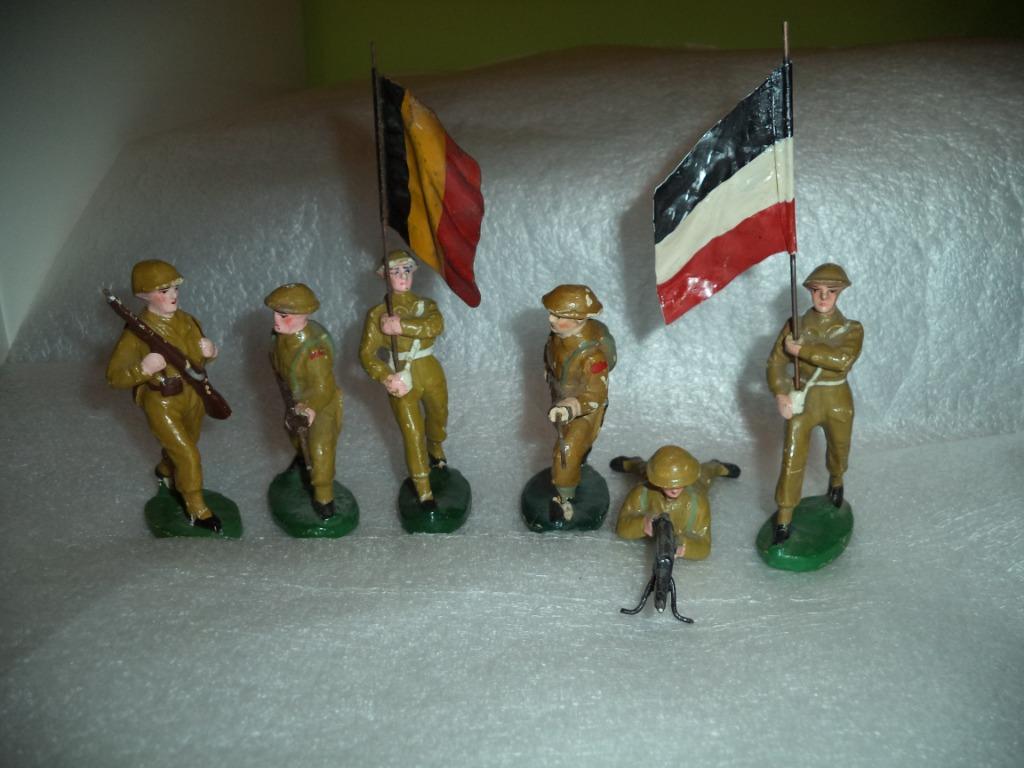 Nazaire Beeusaert lot 6 soldaten, vlaggendragers, schutters., Antiek en Kunst, Ophalen of Verzenden