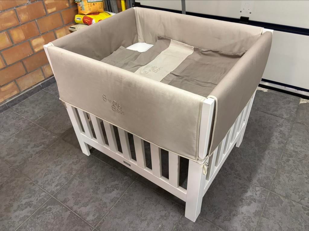 Compleet park bopita met bijhorende bekleding Sweet & Soft, Ophalen, Zo goed als nieuw, Rechthoekig, In hoogte verstelbaar