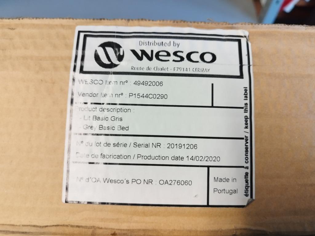 Wesco spijlenbed - grijs - LxBxH 125 x 67.5 x 90 cm - NIEUW, Enfants & Bébés, Neuf, Enlèvement ou Envoi, Wesco spijlenbed basic