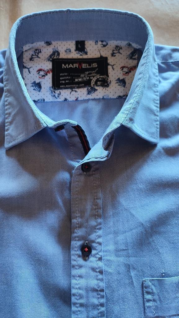 Chemise "Marvelis", Tour de cou 41/42 (L), Comme neuf, Bleu, Marvelis