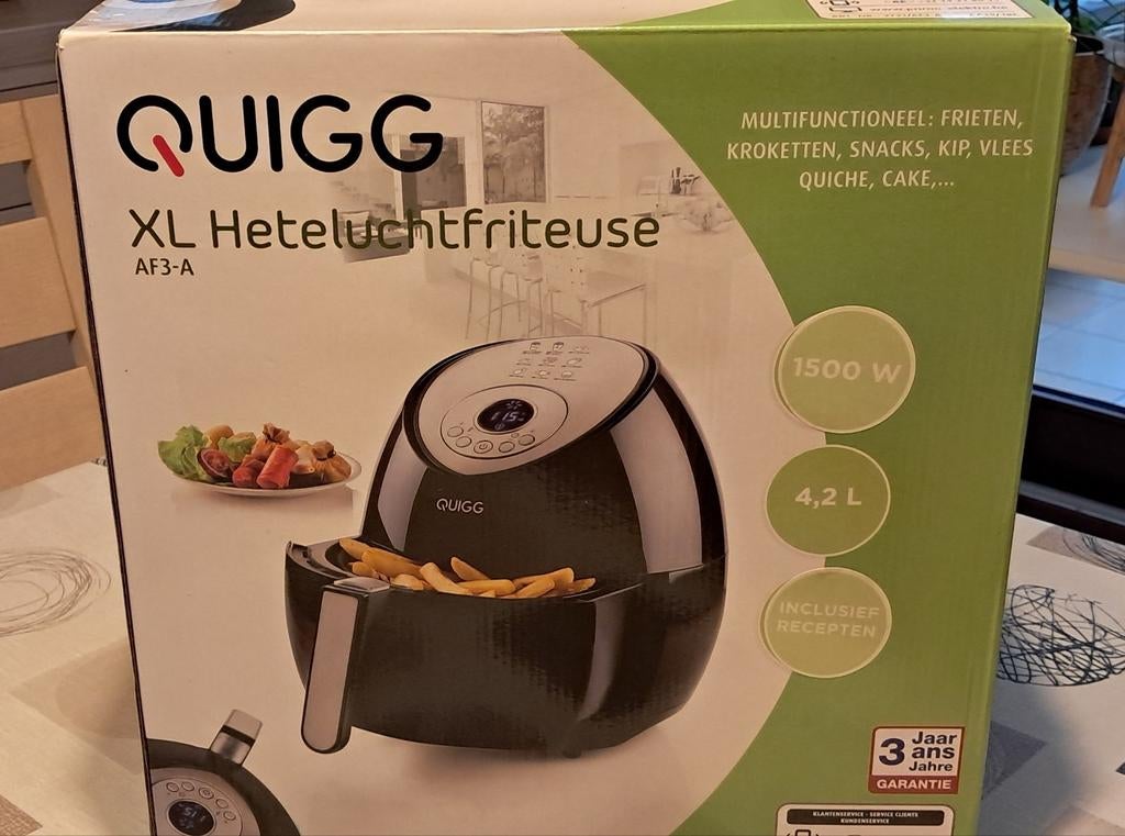 XL Heteluchtfriteuse Quigg splinternieuw, Elektronische apparatuur, Ophalen, Nieuw
