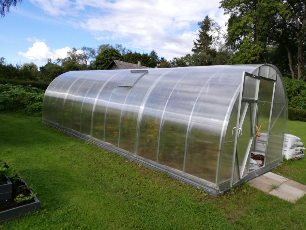 EcoSlider Tunnelkas ES 3 / 3.5 /4x vanaf 4M 6mm Serre, Tuin en Terras, Staal, Polycarbonaat, Verzenden, Kweekkas