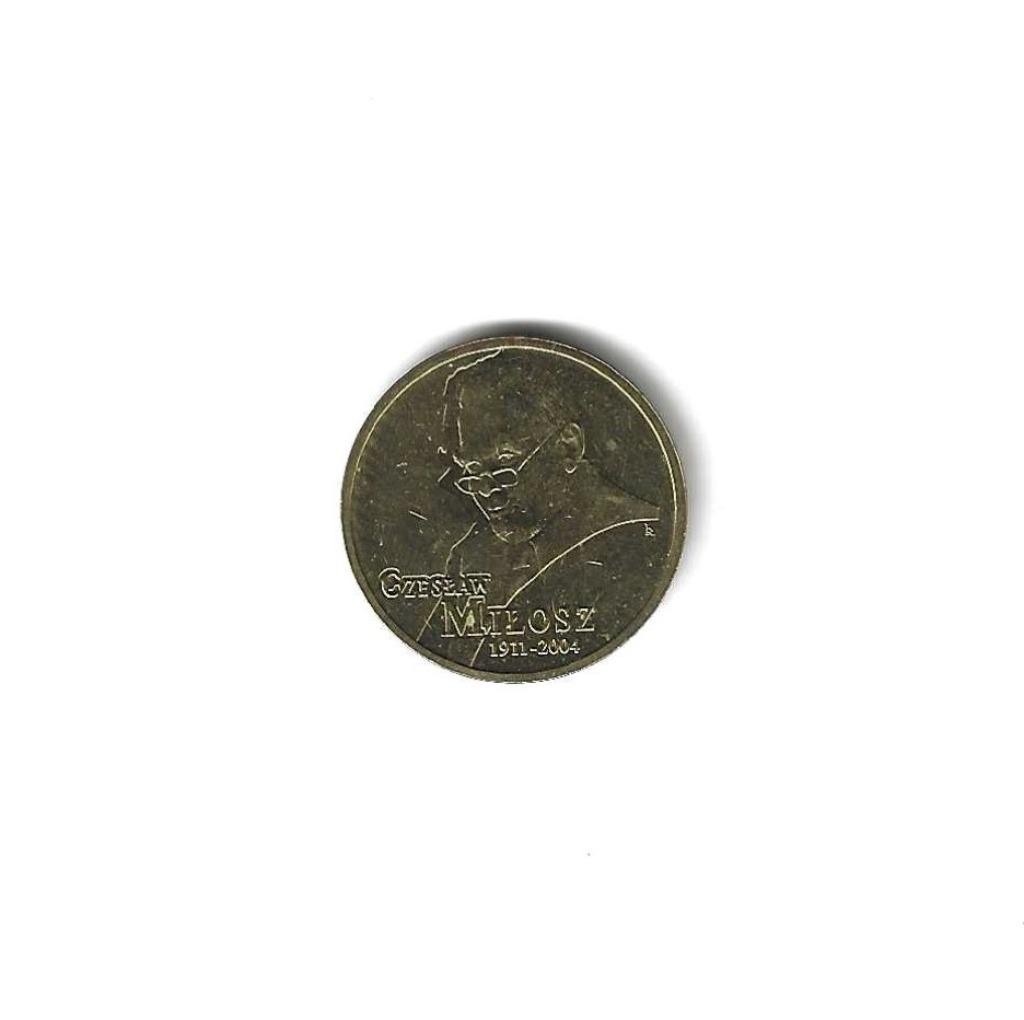 Polen, 2 Zlote 2011, Czeslaw Milosz., Ophalen of Verzenden, Polen, Losse munt