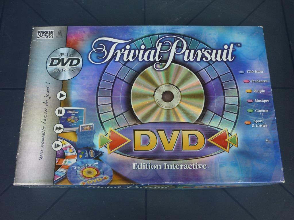 Jeu de société - Trivial Pursuit DVD Edition interactive, Hobby en Vrije tijd, Gezelschapsspellen | Bordspellen, Gebruikt, Een of twee spelers