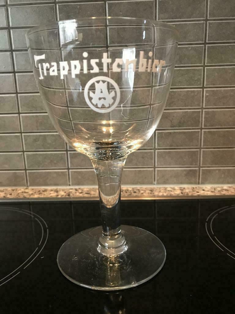 Trappistenbier Westmalle bierglas, Ophalen of Verzenden, Gebruikt, Glas of Glazen, Overige merken