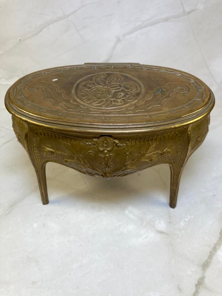 Coffret à bijoux en bronze doré de style Art Nouveau, Enlèvement ou Envoi, Cuivre