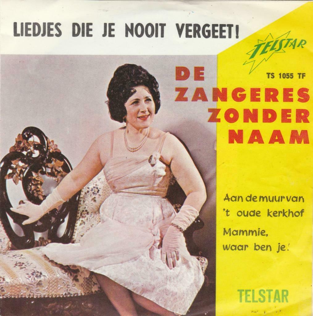 45T: Zangeres zonder Naam: Aan de muur van 't oude kerkhof, Ophalen of Verzenden, Overige formaten