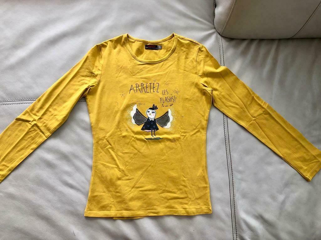 Gele longsleeve Catimini - maat 12 jaar, Kinderen en Baby's, Catimini, Zo goed als nieuw, Shirt of Longsleeve, Verzenden