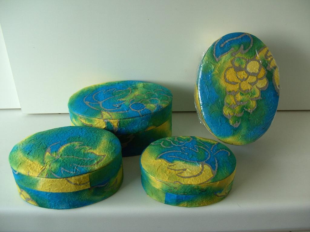 EXCLUSIEVE VERPAKKINGEN MULBERRY PAPIER 3 DLG SET OVAAL GROE, Enlèvement ou Envoi, Neuf