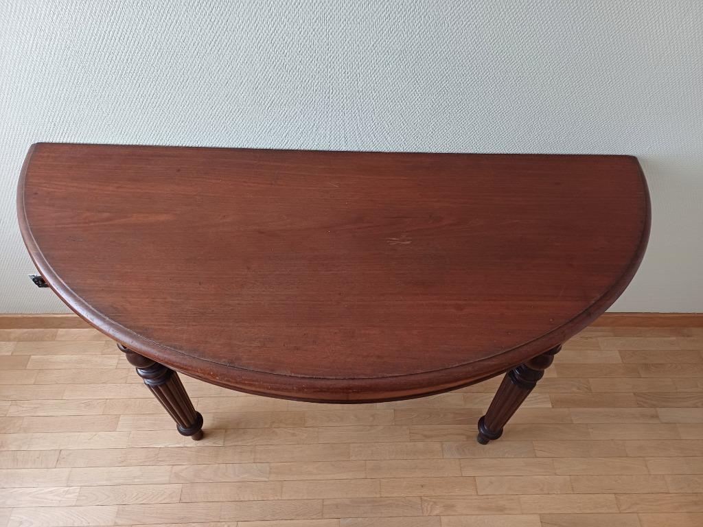muurtafel  halve cirkel in mahoniehout, Ophalen, Gebruikt, Overige vormen