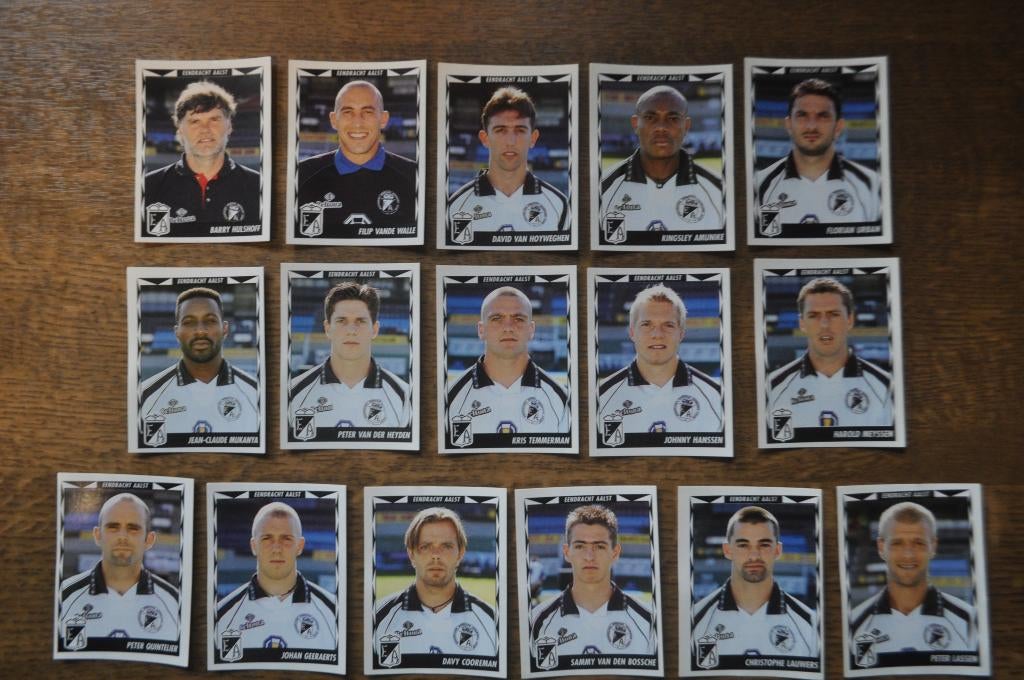PANINI 16 STICKERS FOOTBALL 99 EENDRACHT AALST, Verzenden, Zo goed als nieuw, Meerdere stickers