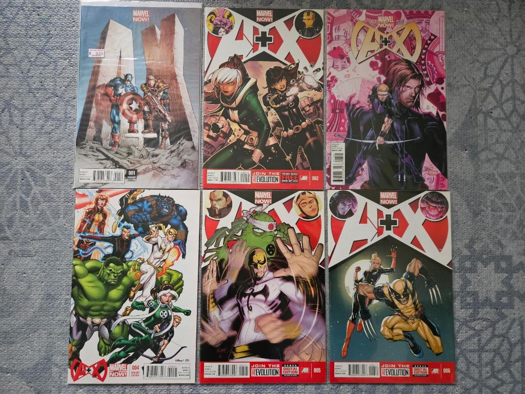 A + X (Avengers Plus X-Men) #1-6 (2012) variant covers, Complete serie of reeks, Ophalen of Verzenden, Zo goed als nieuw