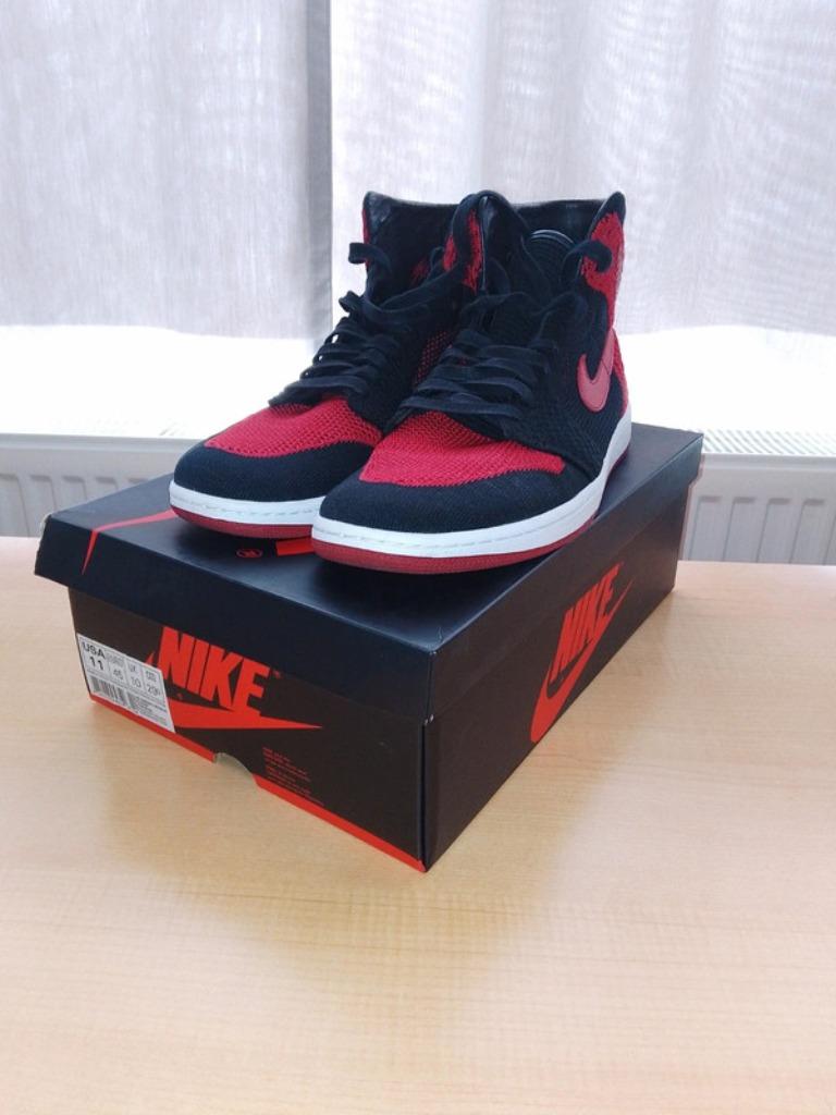 Air Jordan 1 Retro High Flyknit Bred, Enlèvement ou Envoi, Air Jordan, Comme neuf, Baskets