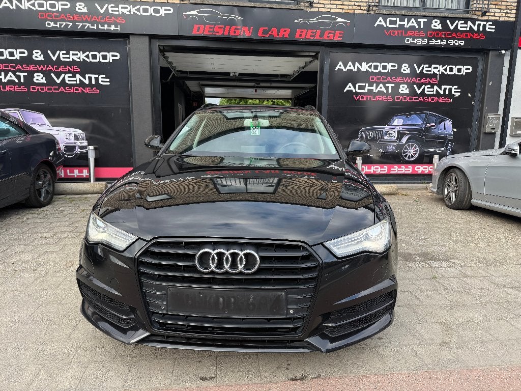 Audi A6 2.0TDI S-Line 190PK Euro 6*Netto 11333*, Automaat, Zwart, Bedrijf, 5 deurs