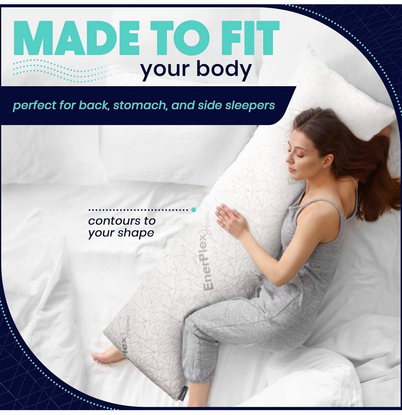 EnerPlex Never-Flat Luxury Body Pillow, Ophalen of Verzenden, Zo goed als nieuw
