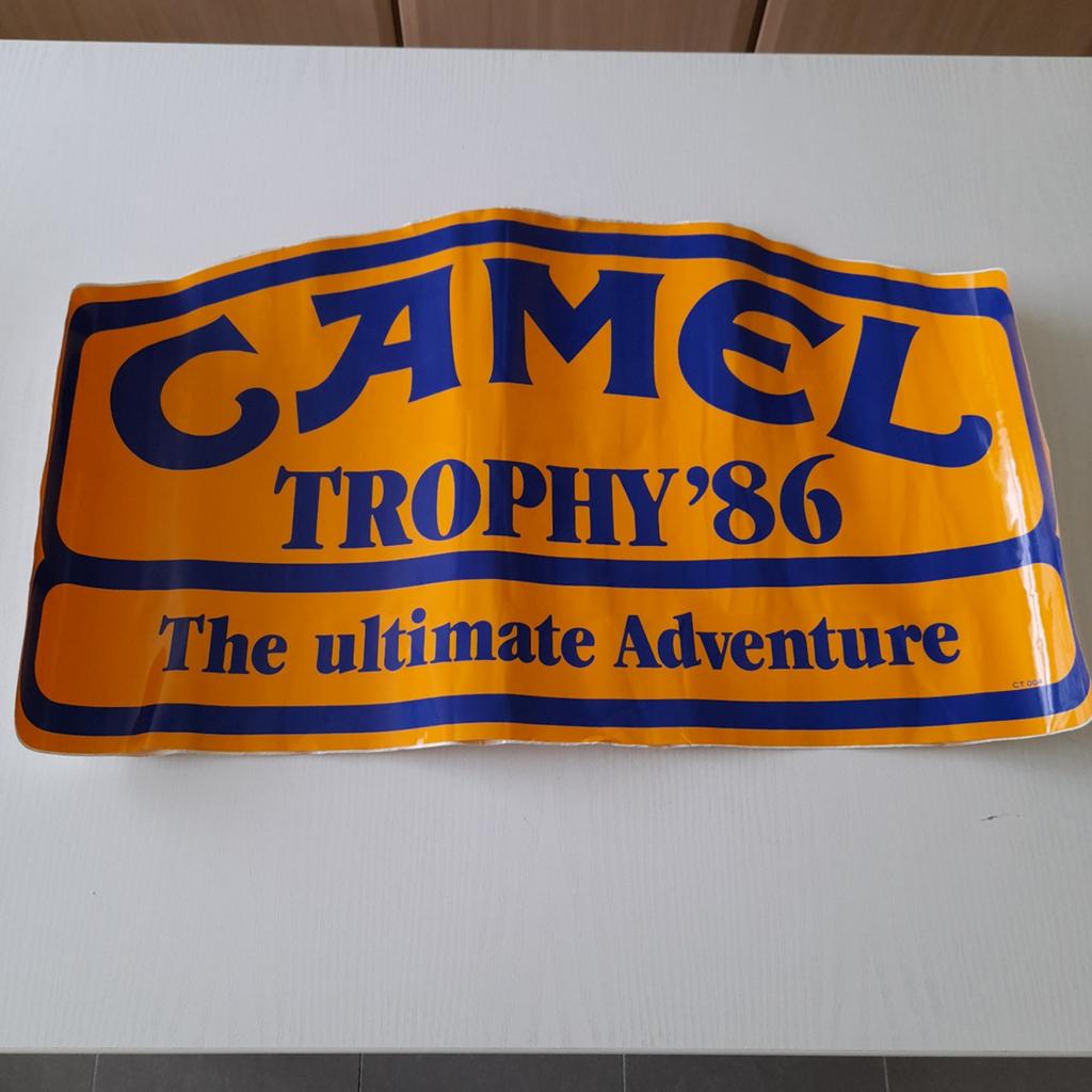 Grote sticker Camel Trophy' 86 The Ultimate Adventure, Ophalen, Overige typen