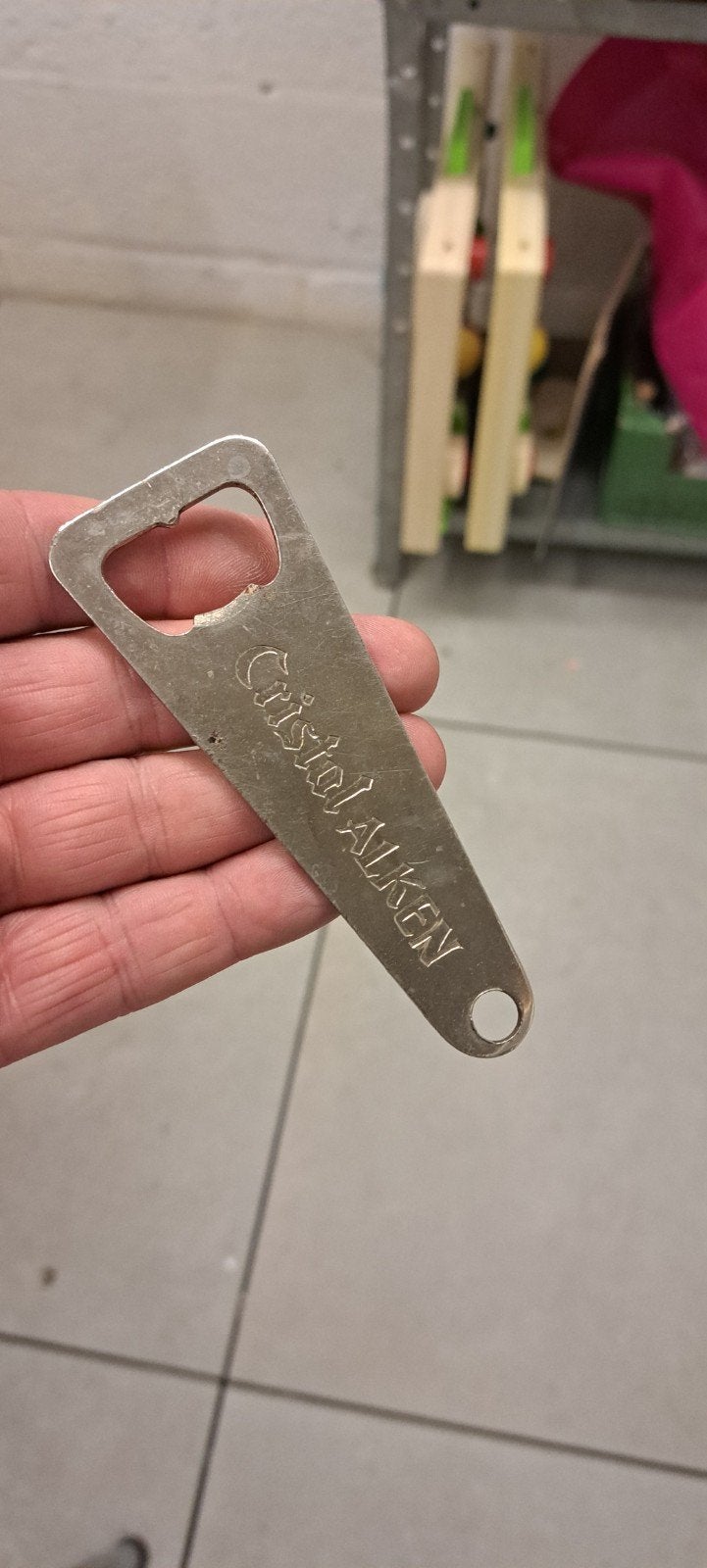 vintage cristal alken opener, Ophalen of Verzenden, Gebruikt, Flesopener, Overige merken