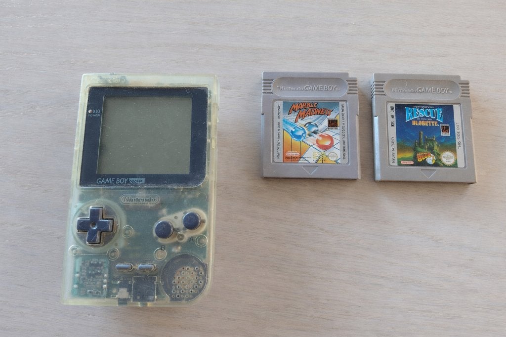 Nintendo Gameboy pocket Transparant met 2 spelletjes, Ophalen of Verzenden, Gebruikt