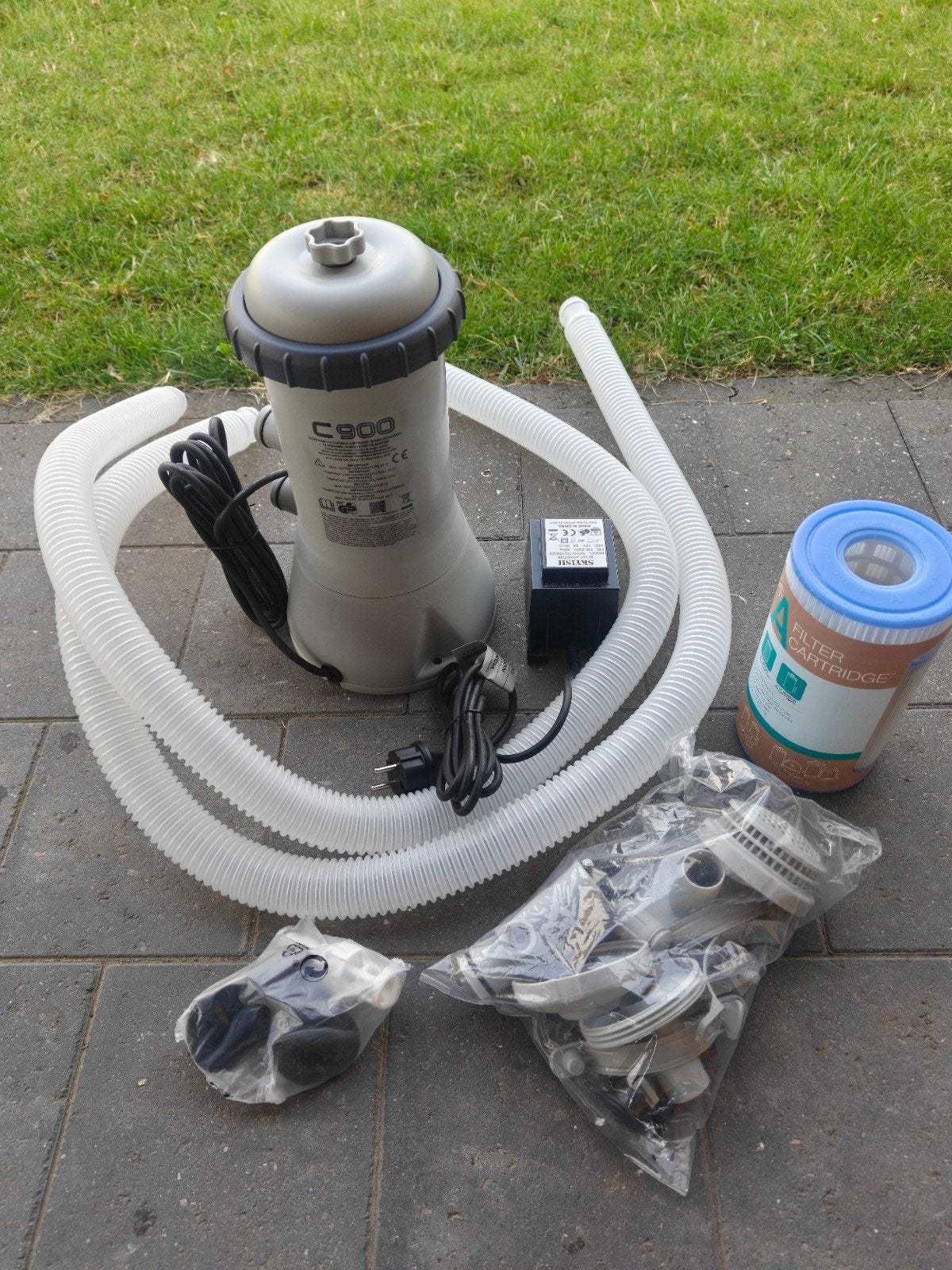 Intex zwembad 366x91 in perfecte staat met nieuwe pomp, Tuin en Terras, Ophalen