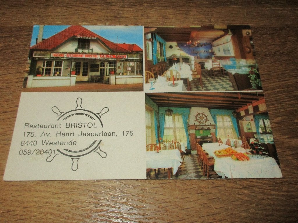 POSTKAART WESTENDE RESTAURANT BRISTOL PUB CELTA PILS, Verzamelen, Verzenden, Ongelopen, West-Vlaanderen