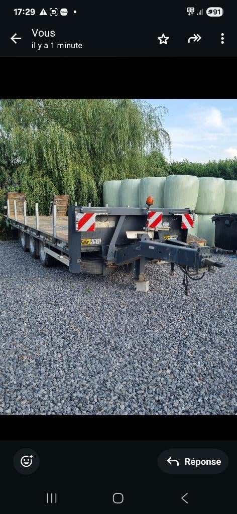 Remorque porte engin gysen verpoort 3 essieux, Autos : Divers, Remorques, Enlèvement