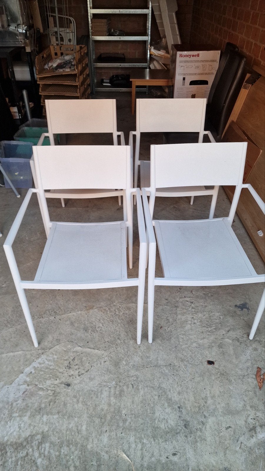 4 chaises de jardin en métal, Enlèvement