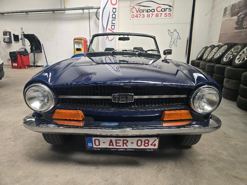 ⭐Triumph TR6 – Britse Klassieker – Uniek – Verzamelobject, 2500 cc, Zwart, Cabriolet, Blauw