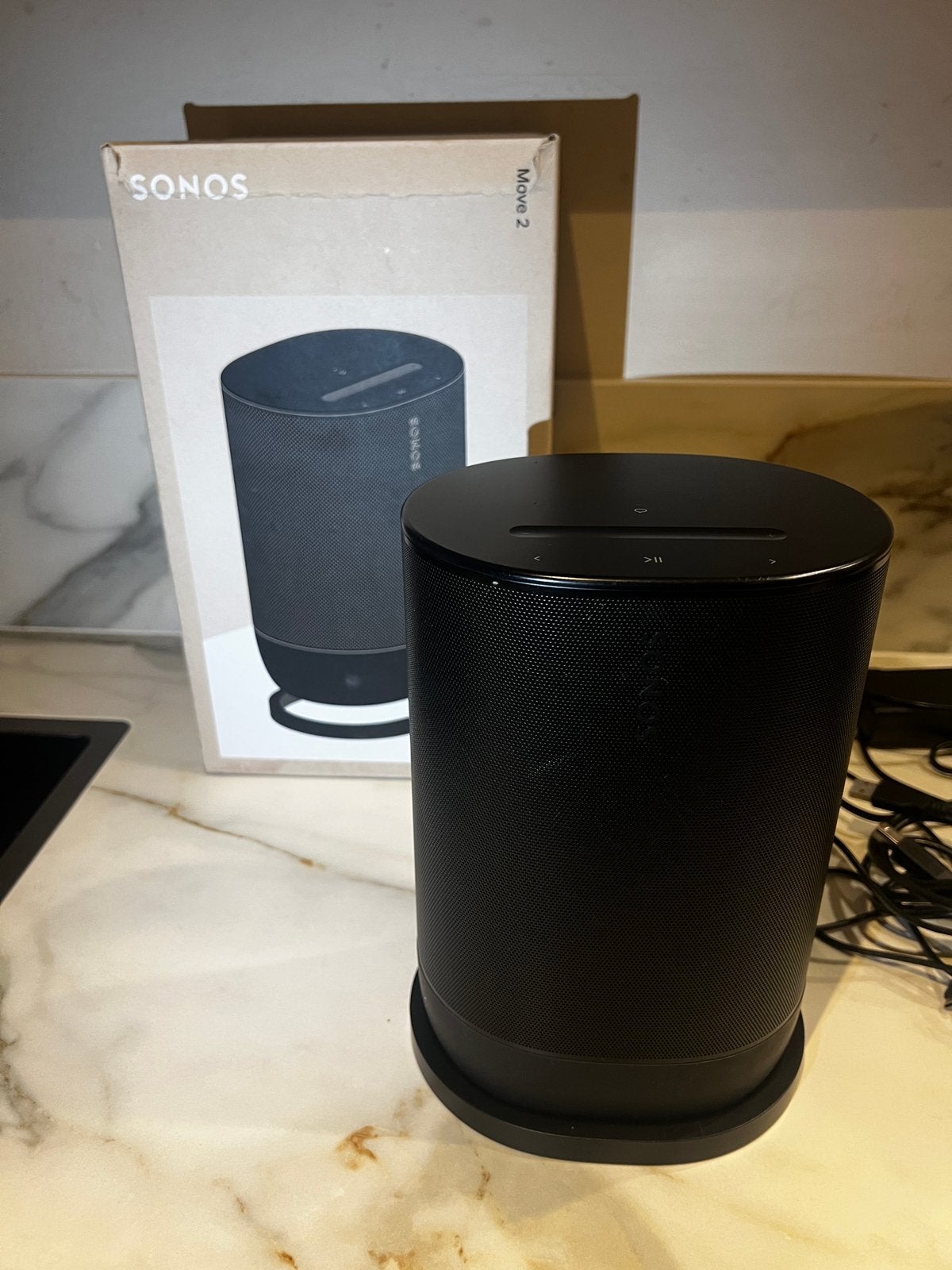 SONOS move 2 zwart met doos, Maison & Meubles, Accessoires pour la Maison | Poubelles, Enlèvement ou Envoi, Comme neuf