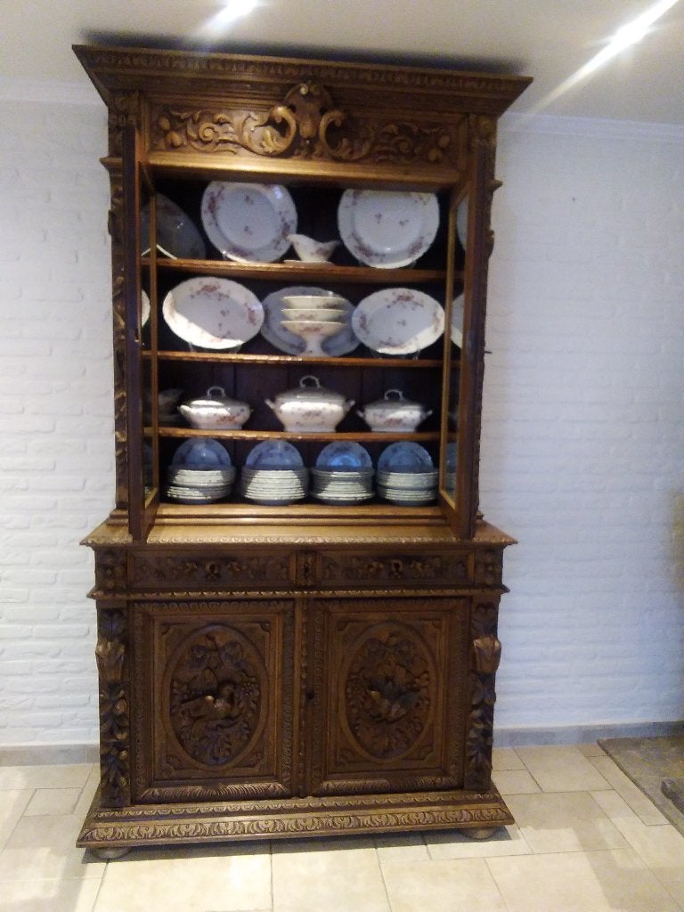 Henry 2 buffetkast met antiek eetservies, Antiek en Kunst, Antiek | Meubels | Kasten, Ophalen