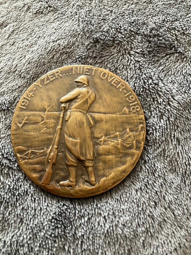 Bronzen medaille 1914-1918, Verzamelen, Ophalen of Verzenden
