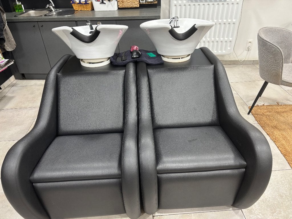 Double bac à shampooing + fauteuil à pompe, Enlèvement
