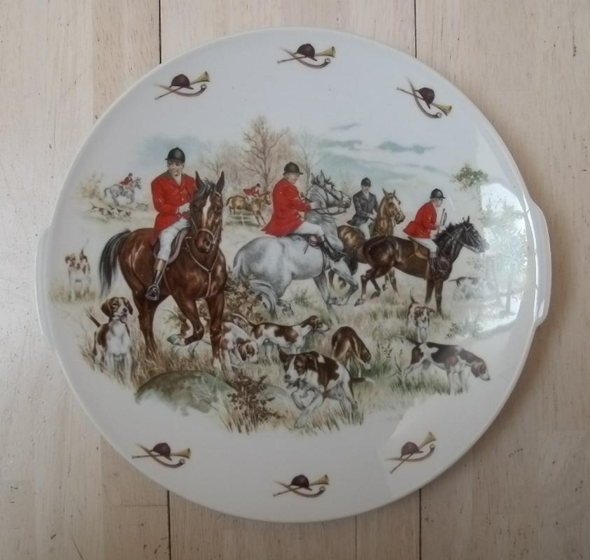 decoratief sierbord met jachttafereel ( Royal Schwabap ), Antiek en Kunst, Ophalen of Verzenden
