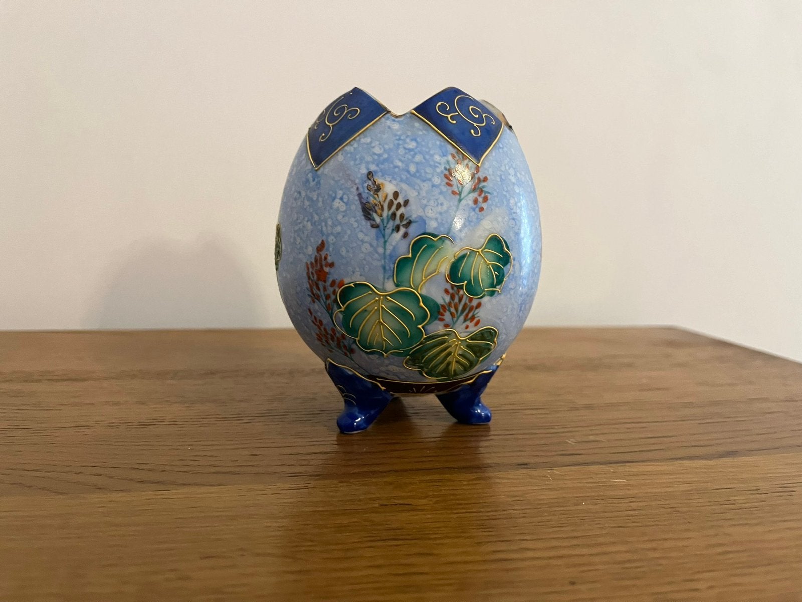 Magnifique œuf décoratif en porcelaine japonaise, Antiquités & Art, Enlèvement ou Envoi