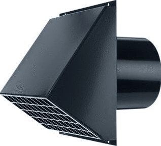 Burgerhout ventilatie muurrooster doorvoer 160 mm zwart, Ophalen, Nieuw, Ventilator en Afzuiger