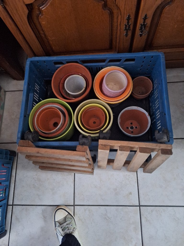 Lot pots plantes., Ophalen, Gebruikt, Aardewerk, Balkon