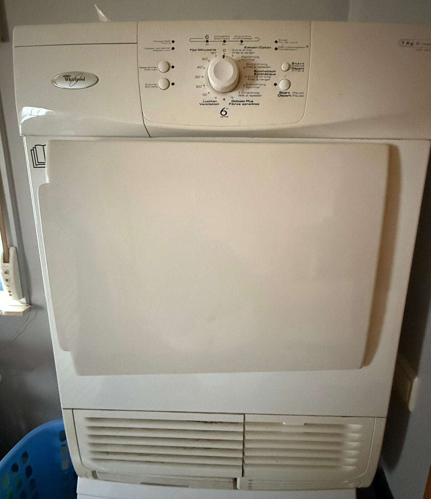 Whirlpool condens droogkast, Elektronische apparatuur, 6 tot 8 kg, Ophalen, Gebruikt, Condens