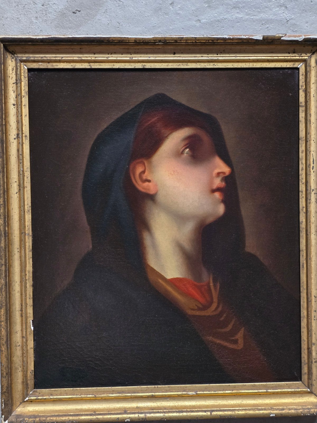 Madonna schilderij antiek, Ophalen