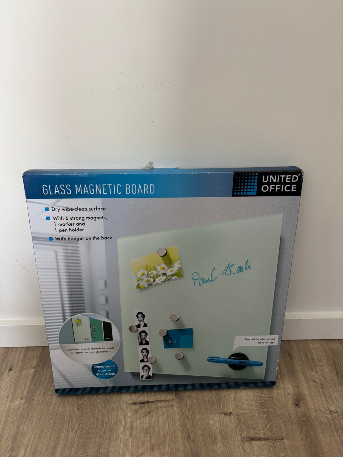 Magneetbord glas, Ophalen, Minder dan 80 cm, Minder dan 80 cm, Nieuw