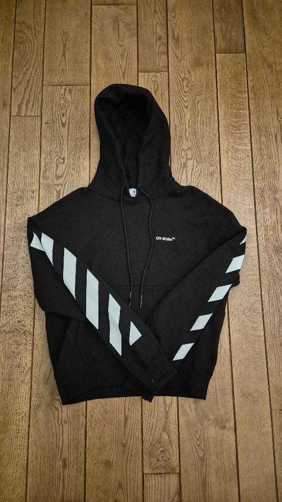OFF-WHITE Diagonal Helvetica Hoodie, Kleding | Heren, Off-White, Zwart, Nieuw, Ophalen of Verzenden