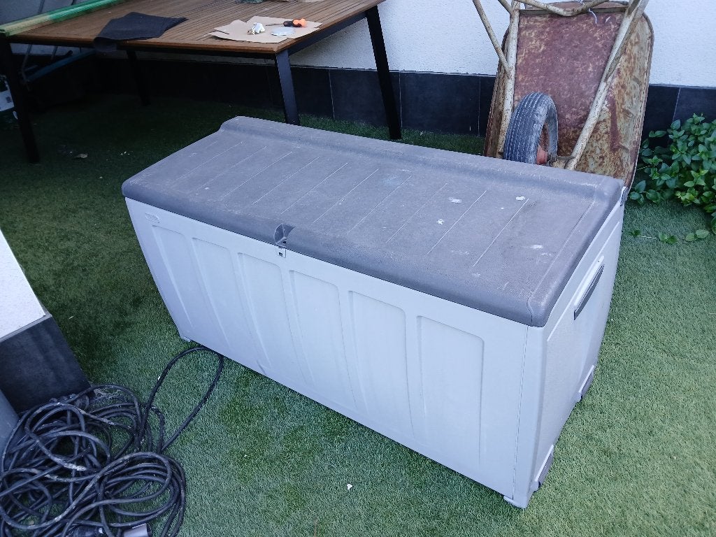 Opbergbox, Tuin en Terras, Bergingen en Tuinkasten, Gebruikt, Overige typen, Kunststof, Ophalen