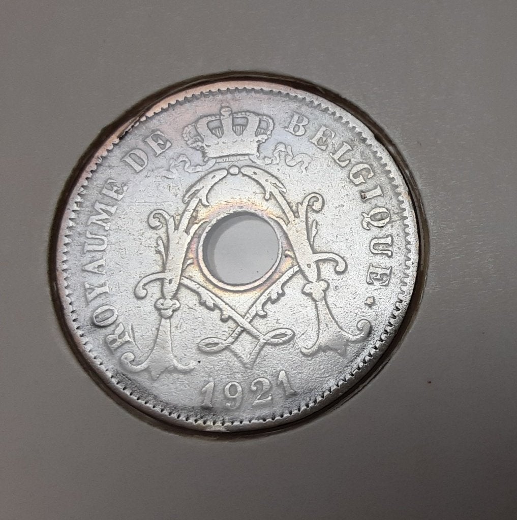 België - 10 cent - 1921 fr. (Ref 058), Ophalen of Verzenden, Metaal, Losse munt