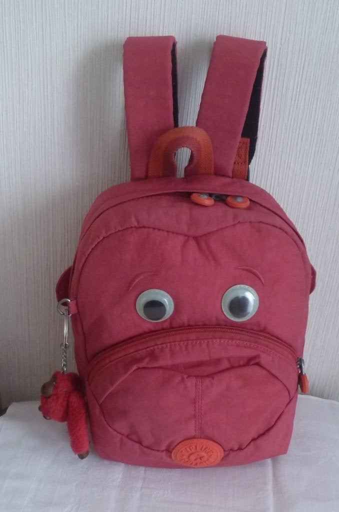 Kipling Petit sac à dos rose fuchsia 2 à 77 ans + singe, Moins de 30 cm, Enlèvement ou Envoi, Autres couleurs, Moins de 30 cm