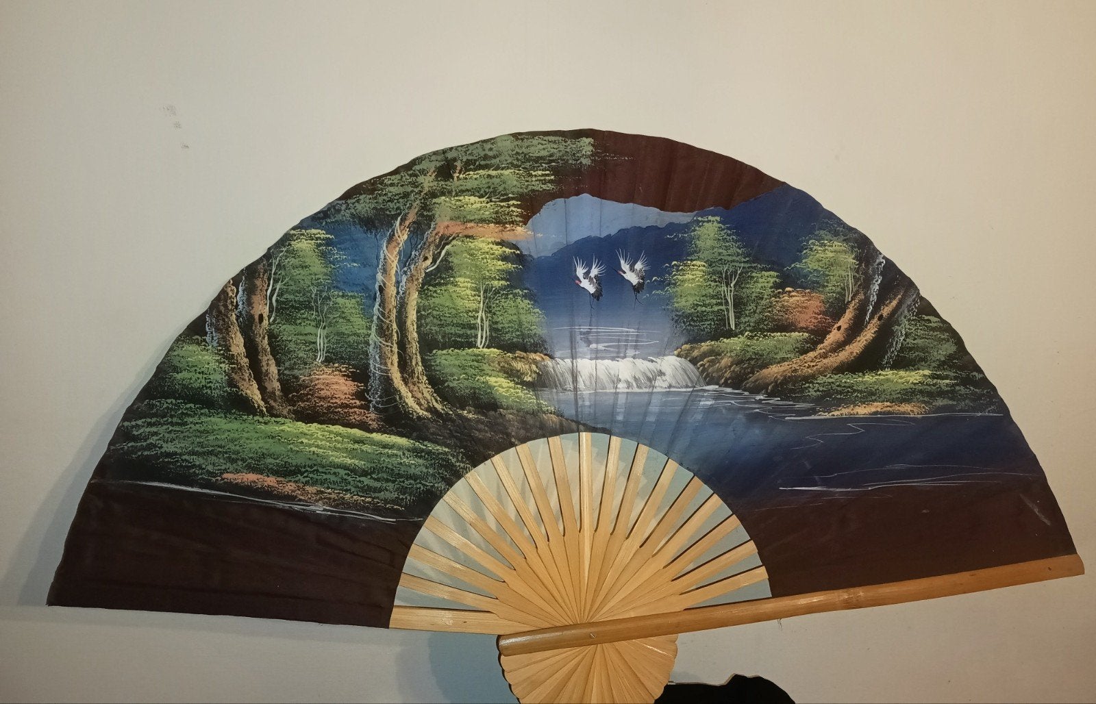 Prachtige grote waaier., Antiek en Kunst, Kunst | Overige Kunst, Ophalen of Verzenden