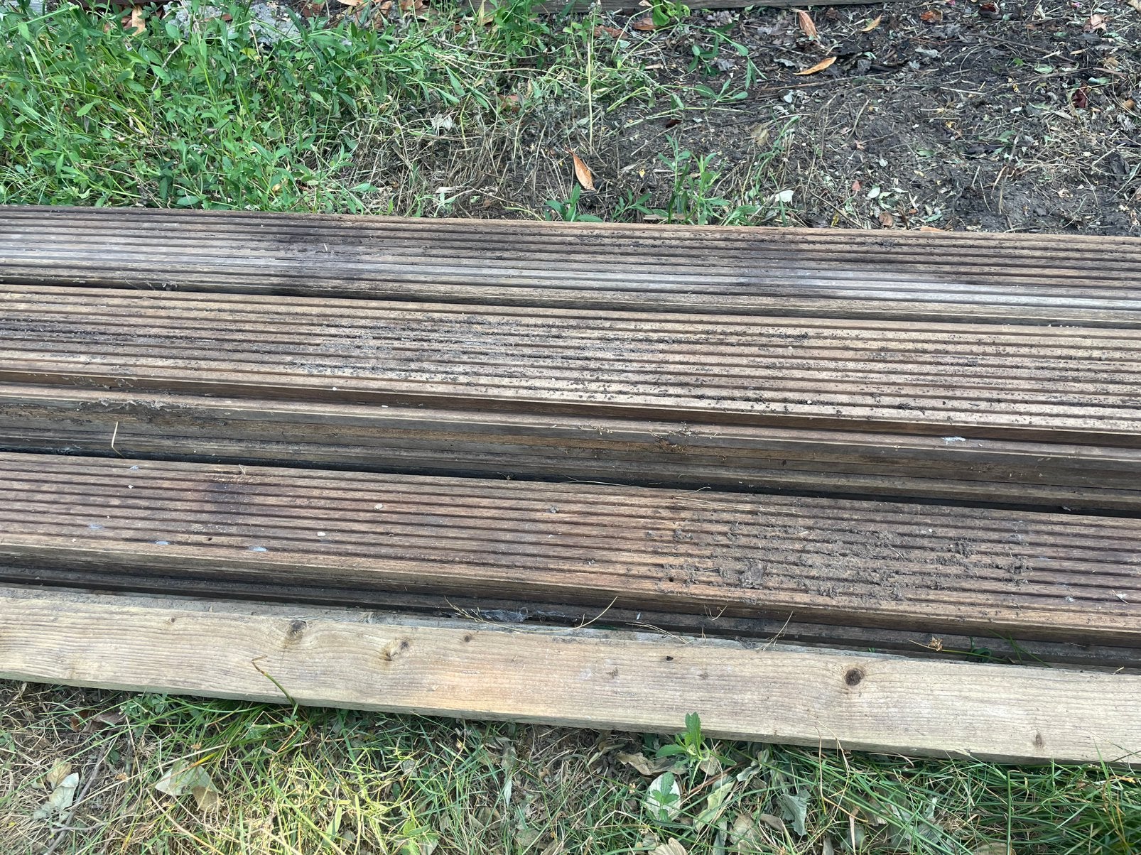 Bankirai planken 300x14x2,5, Tuin en Terras, Palen, Balken en Planken, Ophalen, Gebruikt, Planken, Hardhout