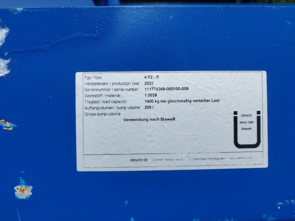 Opvangbak - lekbak voor 4 x 200L - stapelbaar - Eurokraft, Ophalen of Verzenden, Lekbak 205 L, Info@timshop.be, Geen idee