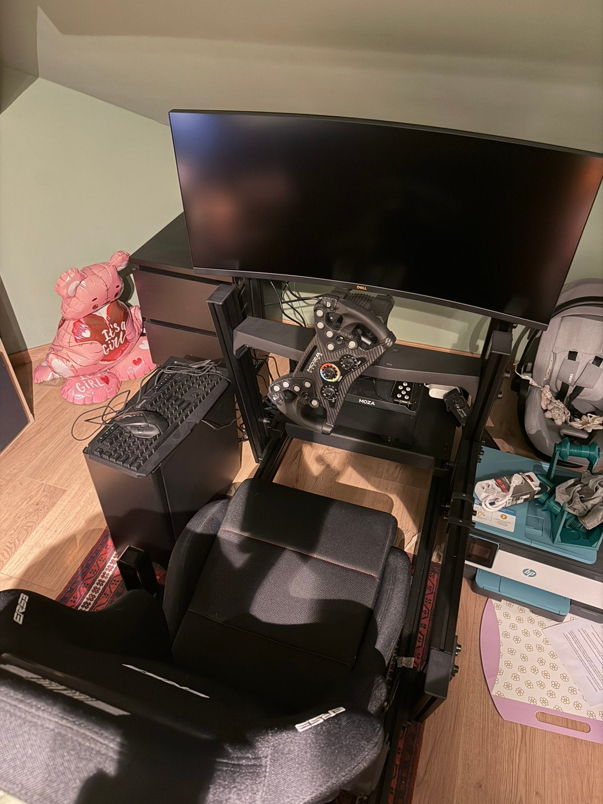 Sim Racing Setup Moza R12 + KS + CRP +GT1 Pro + ERS3, Enlèvement, Comme neuf