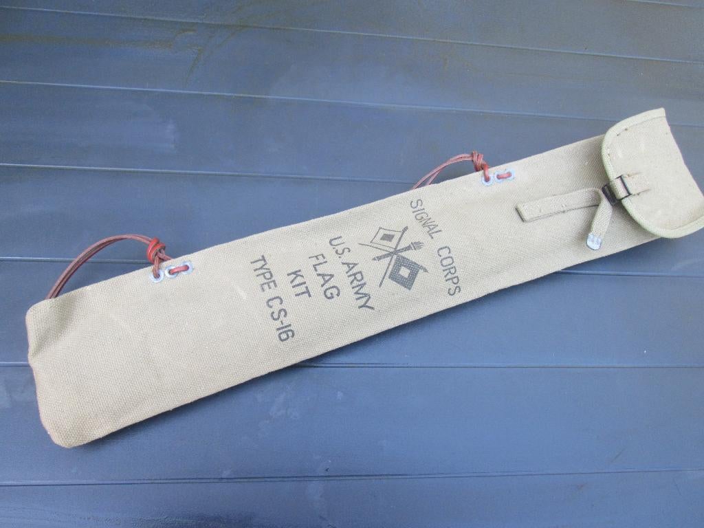 US Army canvas hoes signal corps vlaggenset 1942., Collections, Enlèvement ou Envoi