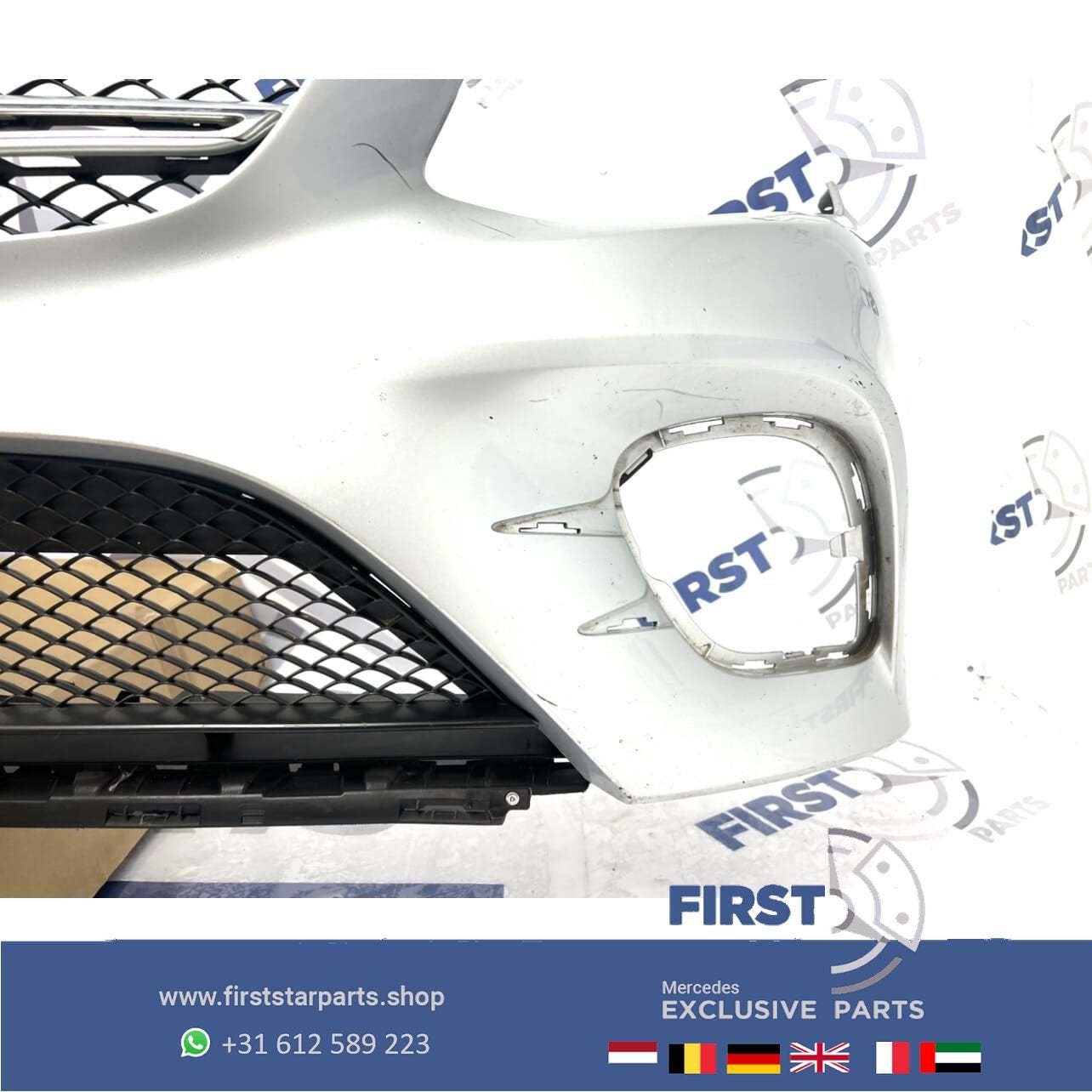 W253 GLC AMG VOORBUMPER Mercedes 2016-2019 ZILVERGRIJS PDC +, Utilisé, -, Avant, -