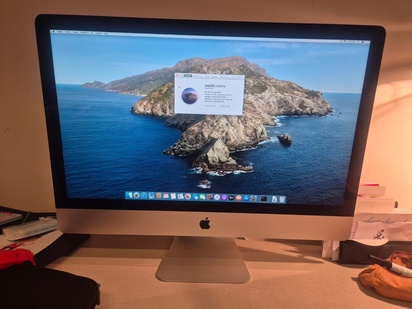 Apple iMac 27 inch lichtgrijs (late 2013), Computers en Software, Apple Desktops, Gebruikt, iMac, Onbekend, 16 GB, Ophalen