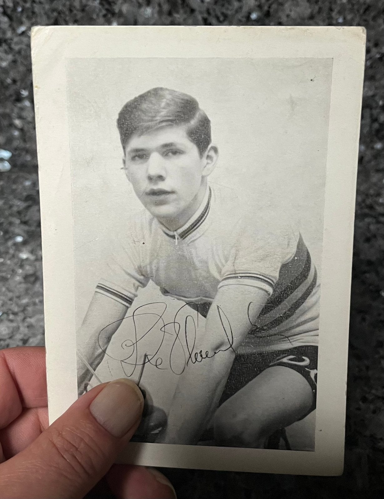 Le cycliste Eric De Vlaeminck signé champion du monde, Enlèvement, Comme neuf, Photo